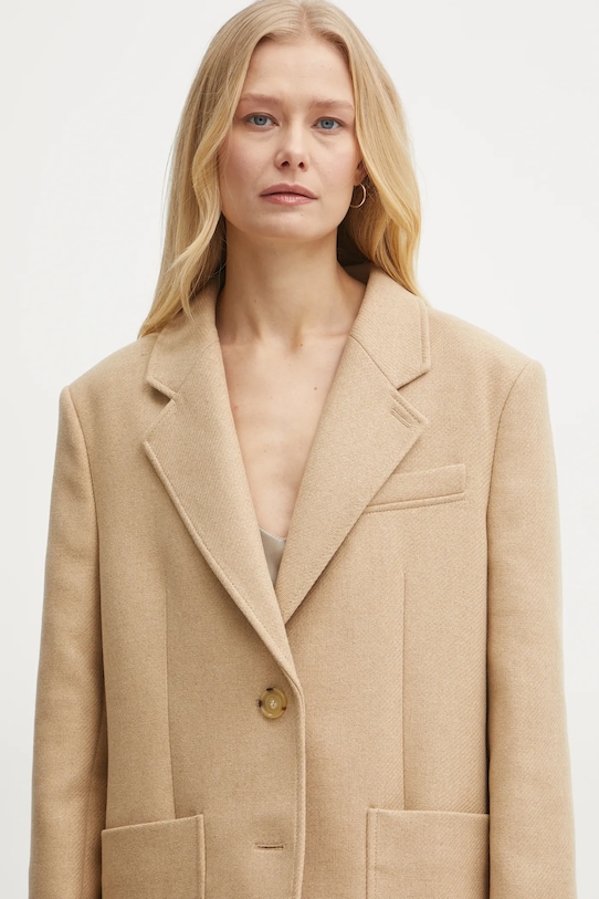 BOSS geaca de lana bej 50530891