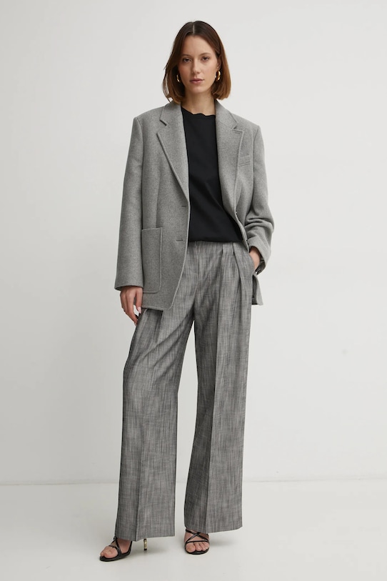 BOSS marynarka wełniana 50530891 szary SS25