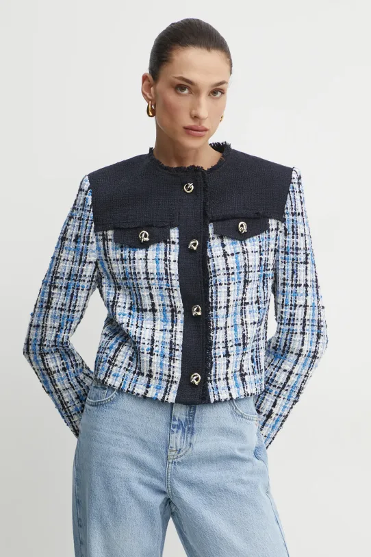 Μπλέιζερ με μίγμα μαλλιού BOSS με μείγμα μαλλιού σκούρο μπλε 50531888