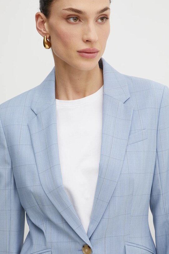 BOSS marynarka wełniana niebieski 50534576