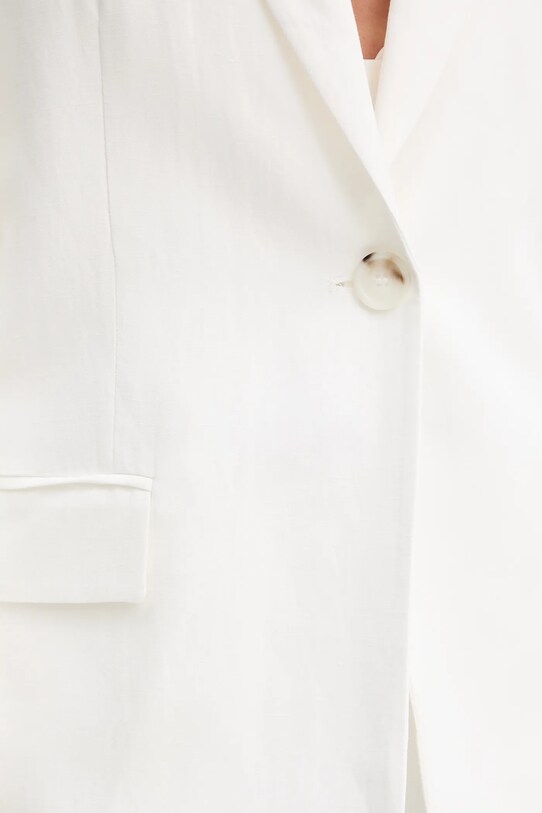 Suknjič s primesjo lanu Pinko 104944.A2FA bela