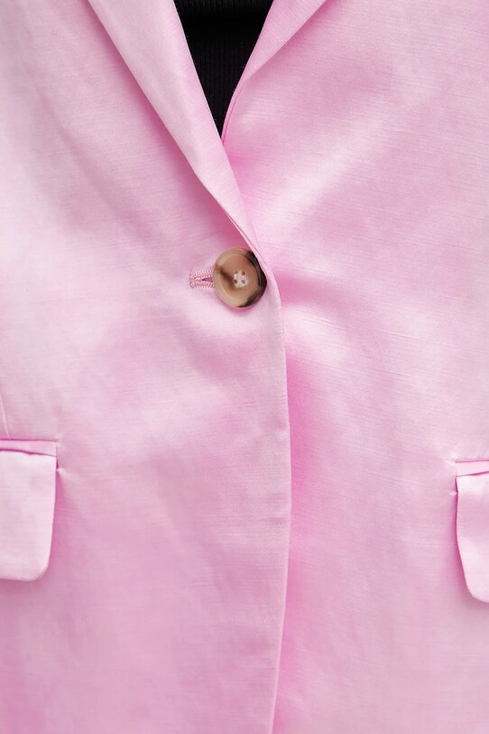 Pinko marynarka z domieszką lnu 104716.A2BP różowy