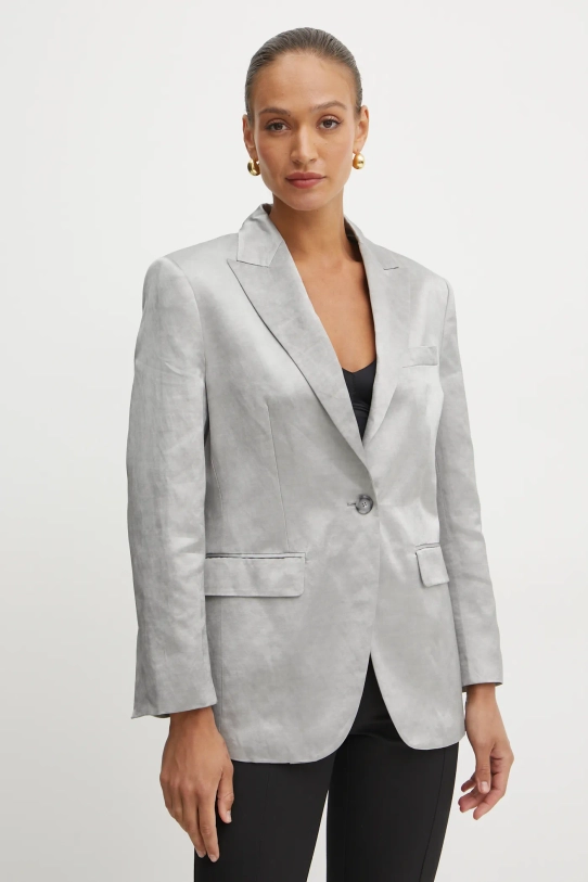 Blazer με μείγμα λινών Pinko ύφασμα γκρί 104716.A2BP