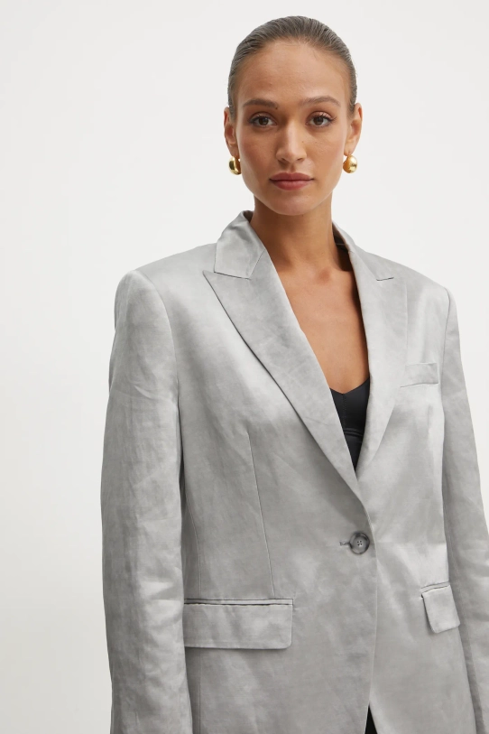 Blazer με μείγμα λινών Pinko γκρί 104716.A2BP