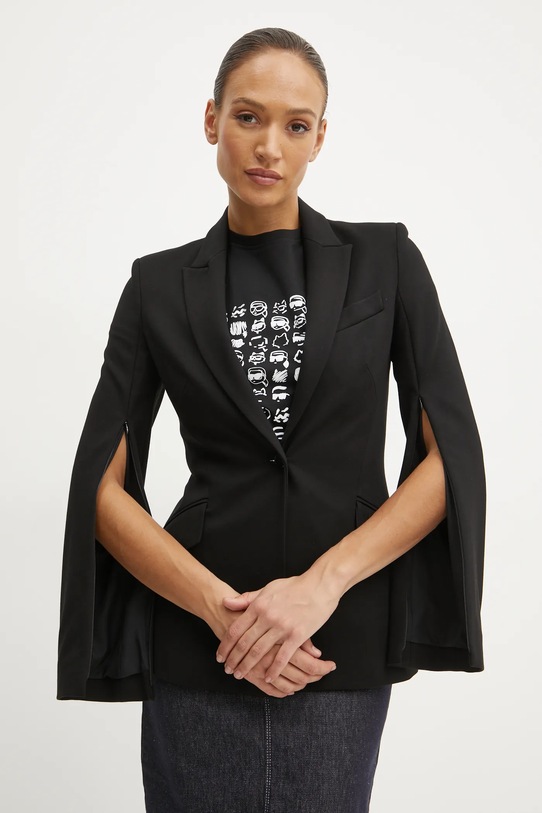 Karl Lagerfeld marynarka dzianina czarny A1W14005