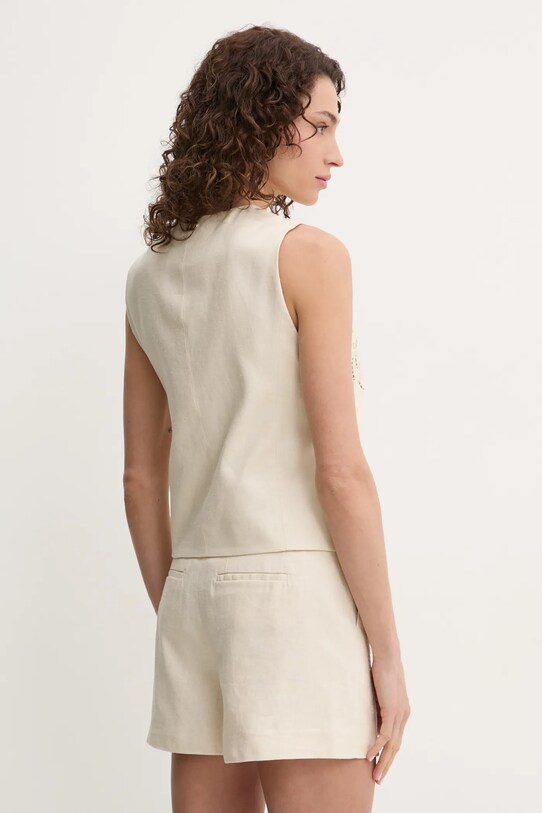 Дрехи Ленен елек Twinset 251TP2161 бежов