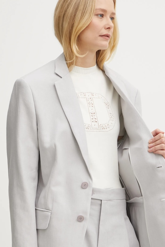 Twinset marynarka z domieszką lnu 251TP2760