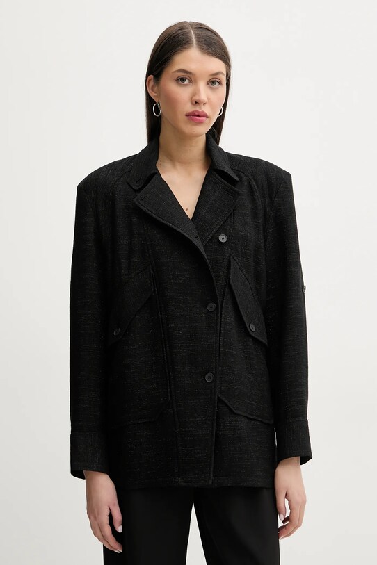 IRO blazer con aggiunta di lana oversize nero WP100BILLAN