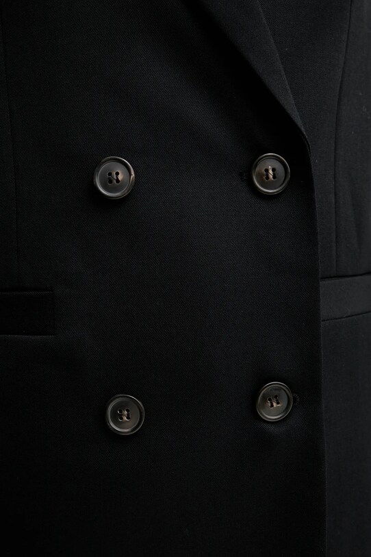 A.P.C. marynarka wełniana veste lucy WOAPO.F03212 czarny