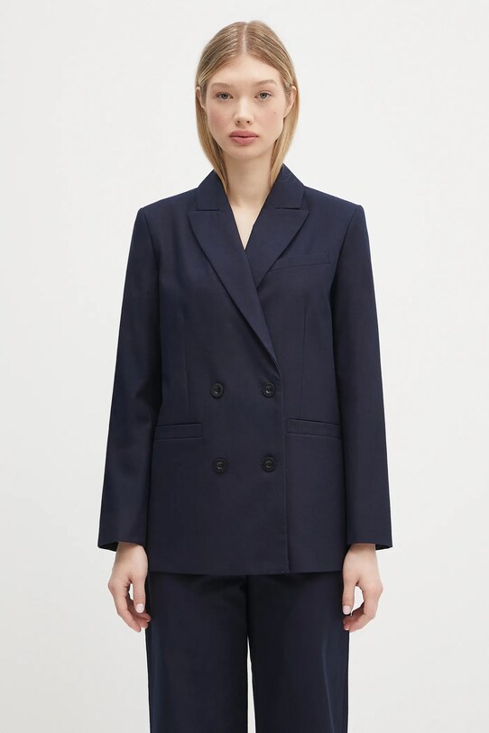 Βαμβακερό blazer A.P.C. veste lucy ύφασμα σκούρο μπλε COHFU.F03212