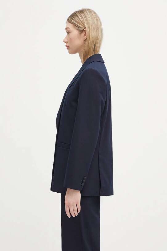 A.P.C. marynarka bawełniana veste lucy COHFU.F03212 granatowy SS25