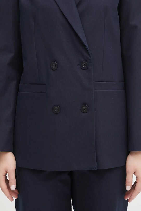 A.P.C. marynarka bawełniana veste lucy granatowy COHFU.F03212