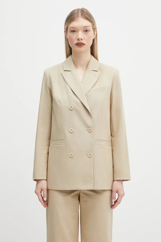 A.P.C. sacou din bumbac veste lucy cu captuseala bej COHFU.F03212