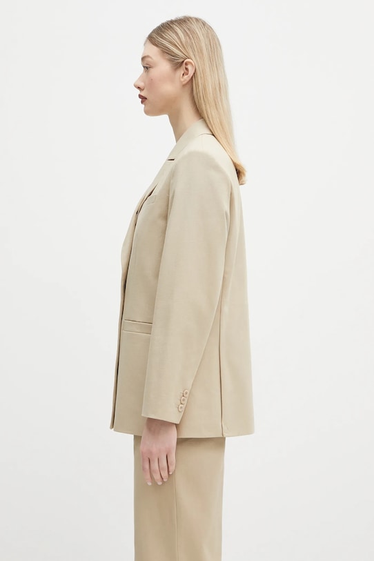 Bavlnené sako A.P.C. veste lucy COHFU.F03212 béžová SS25