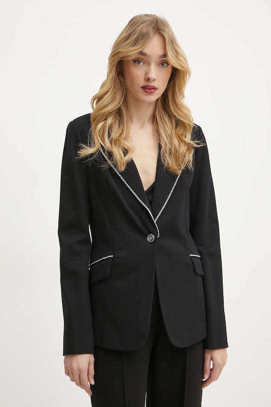 Guess marynarka NEW LENA aplikacja czarny W5RN41.KCMU2