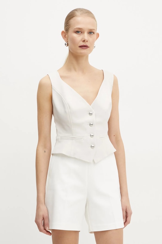 Γιλέκο Guess ύφασμα μπεζ W5RH85.WGX02