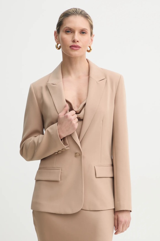 Guess marynarka SOLENE tkanina beżowy W5RN46.WFWX2