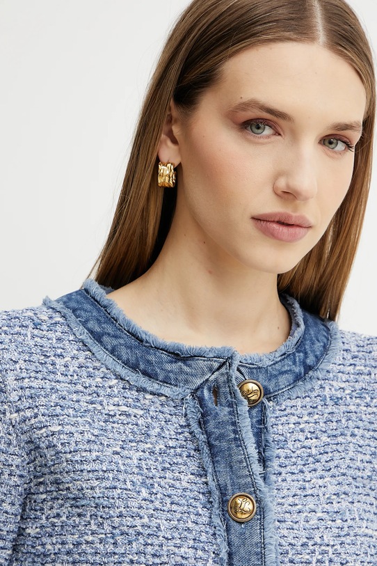 Luisa Spagnoli sacou de lână albastru 58589