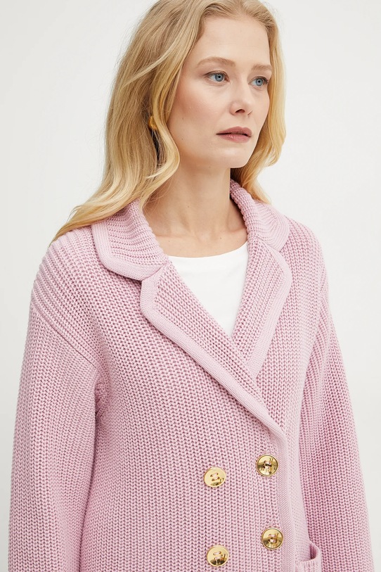 Bavlněný kardigan Luisa Spagnoli růžová 58632