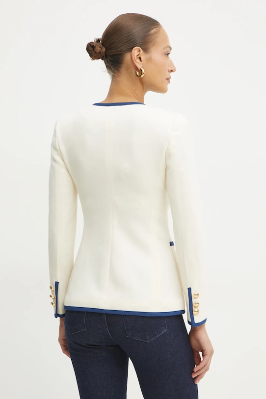 Odzież Luisa Spagnoli marynarka wełniana 541687 beżowy