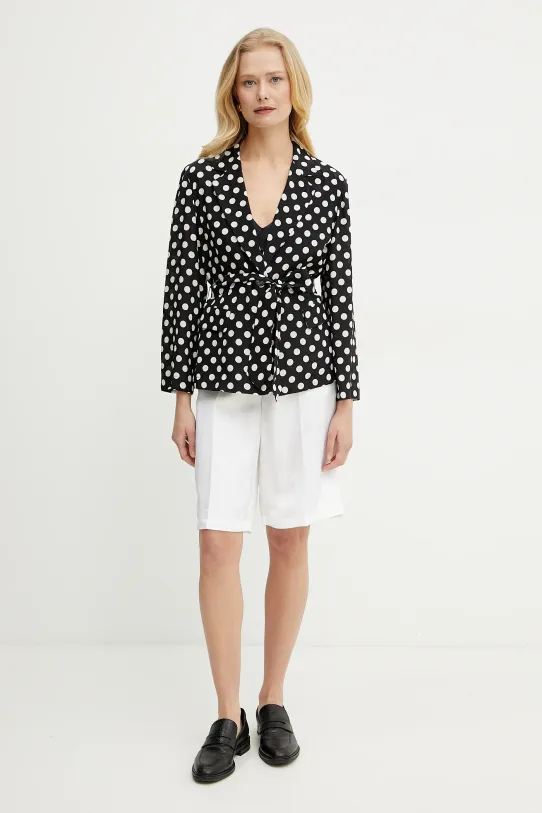 Marella marynarka jedwabna LIVIA 2513041141 czarny SS25