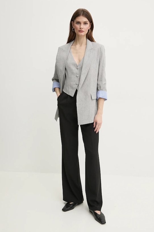 Ленен елек Marella PERIM 2513151014 сив SS25