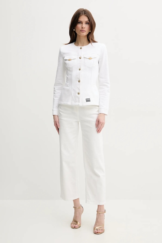 Versace Jeans Couture marynarka jeansowa 78HAS457.EW015TC2 biały SS25