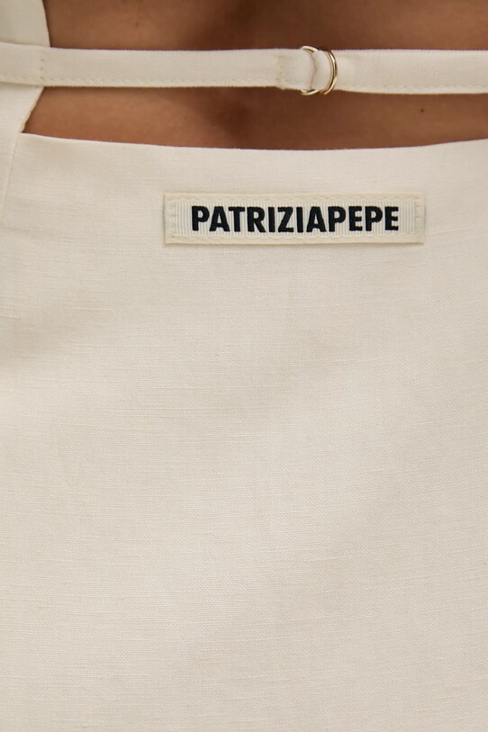 Γιλέκο με λινό μείγμα Patrizia Pepe 2S1530.A052 μπεζ