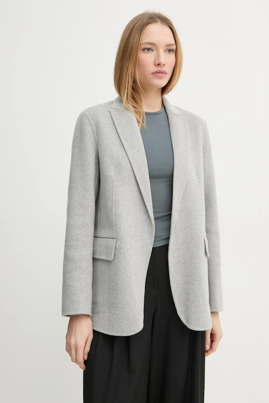 Вовняний піджак Theory без підкладки сірий M1101103