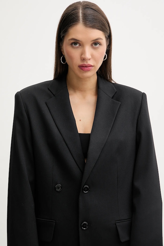 MM6 Maison Margiela blazer con aggiunta di lana S52BN0136.M35153 nero