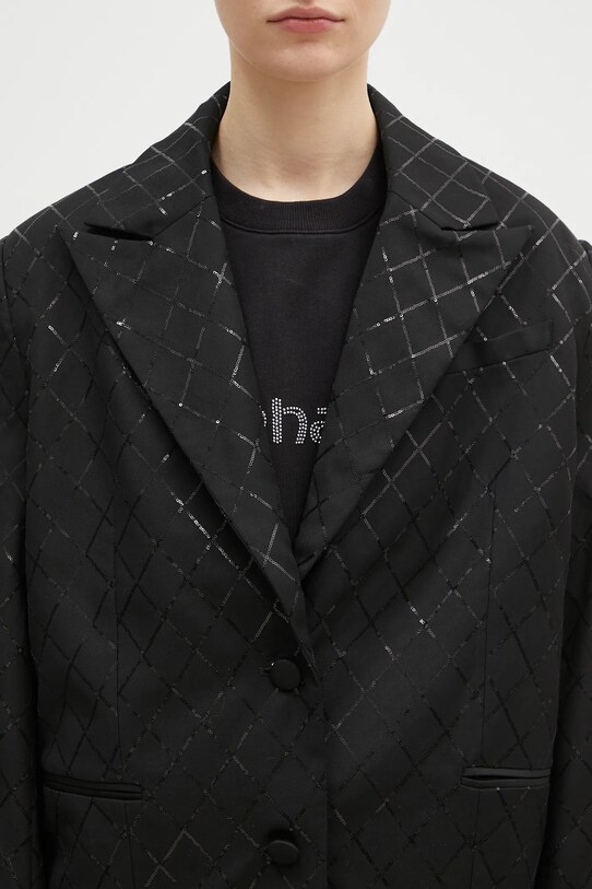 Sako s prímesou vlny Rotate Oversized Sequins Blazer čierna 113325100