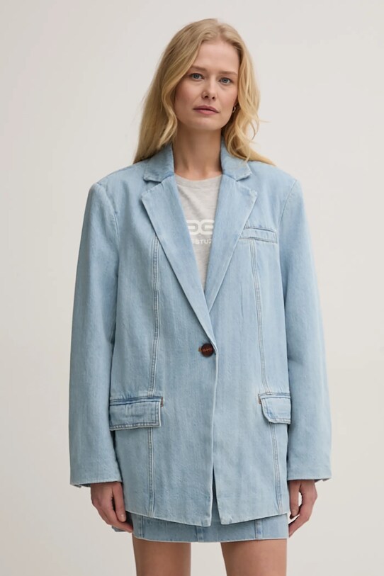 Gestuz jacheta denim cu captuseala albastru 10909771