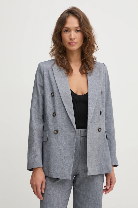 Blazer με μείγμα λινών OUI μπλε 91870