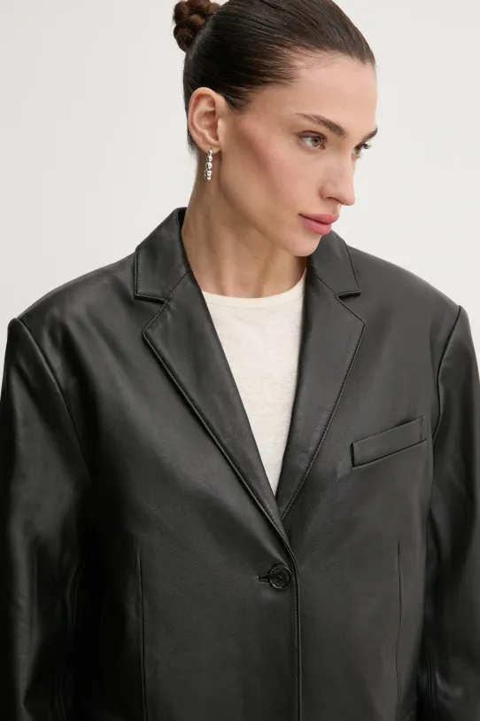 Кожаный пиджак MICHAEL Michael Kors MF41098FAF чёрный