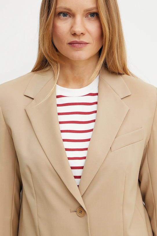 Вълнено сако Weekend Max Mara бежов 2515041091600