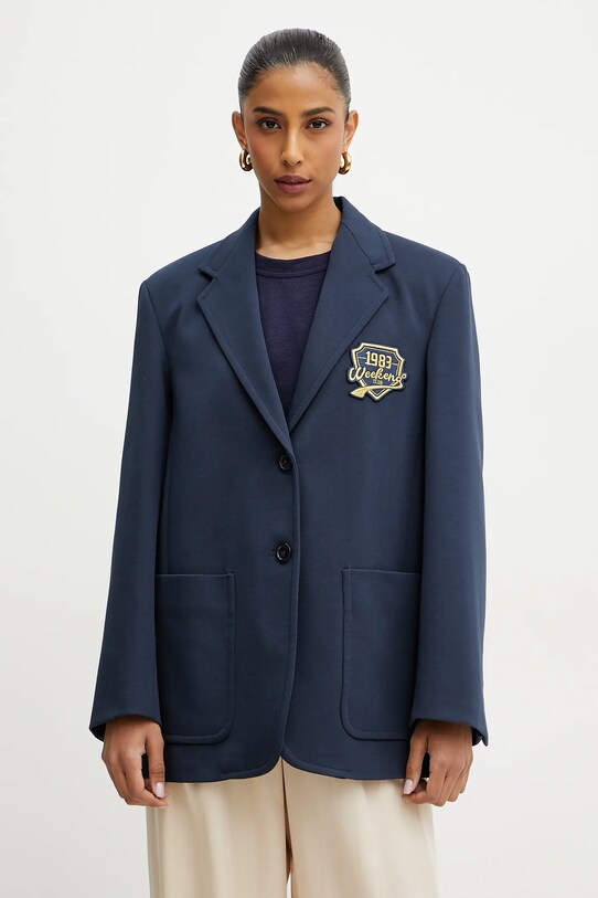 Пиджак Weekend Max Mara аппликация тёмно-синий 2515911011600
