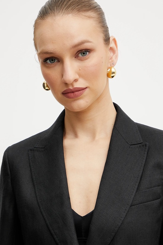 Льняний жакет Weekend Max Mara чорний 2515041012600