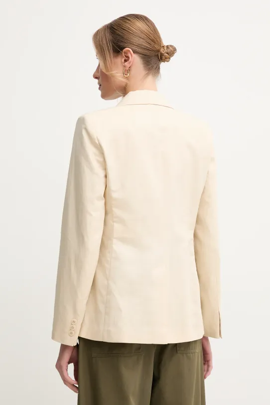 Odzież Weekend Max Mara marynarka z domieszką lnu 2515041062600 beżowy