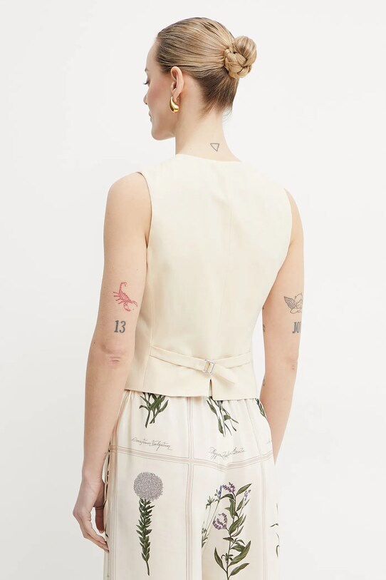 Oblečenie Vesta s prímesou ľanu Weekend Max Mara 2515151012600 béžová