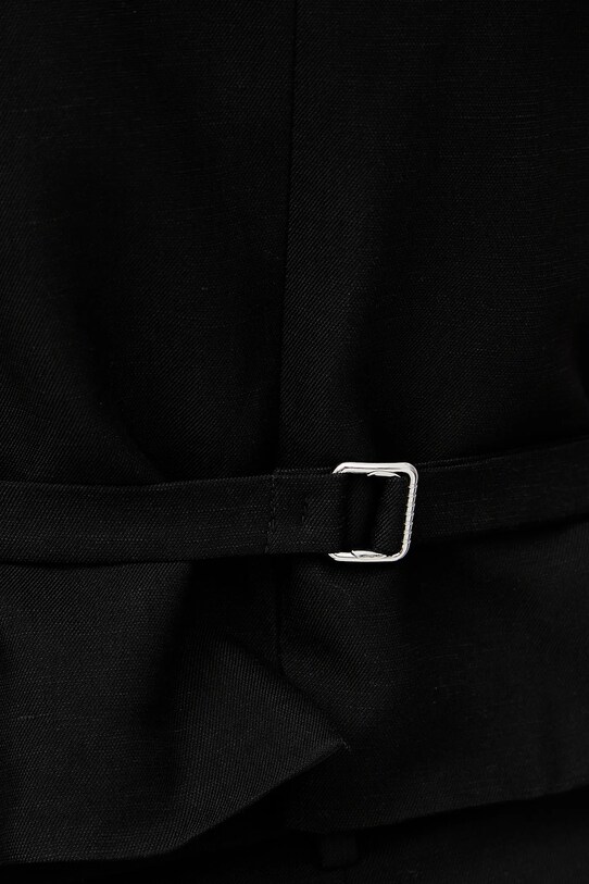 Weekend Max Mara vestă cu amestec de in 2515151012600 negru