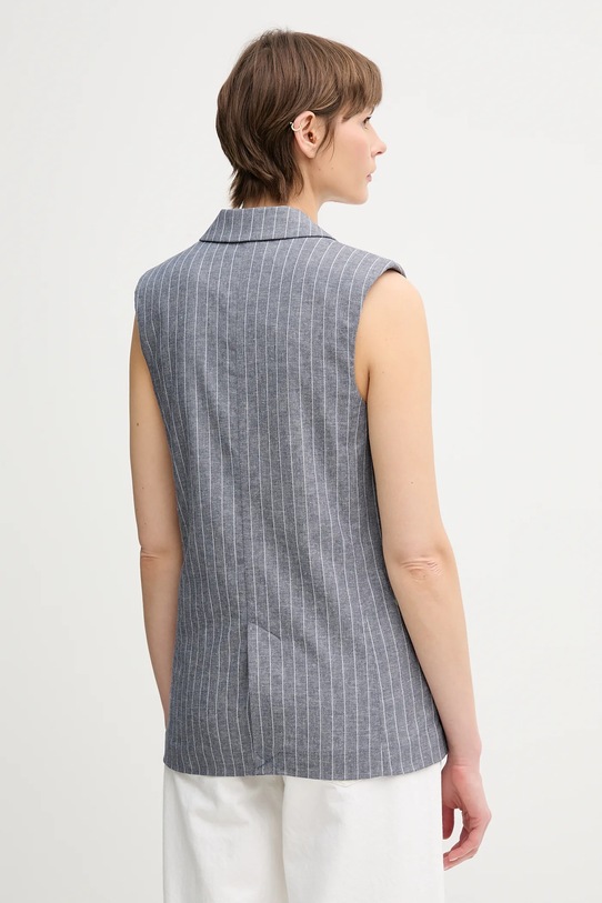 Odzież United Colors of Benetton kamizelka z domieszką lnu 29KBDJ00W niebieski