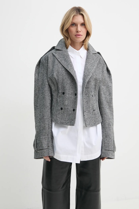 Vlnené sako MMC STUDIO sivá SEKA