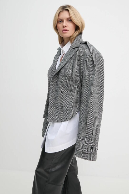 Vlnené sako MMC STUDIO SEKA sivá