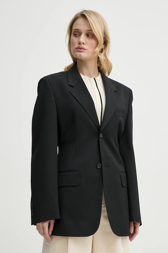 Blazer s příměsí vlny Filippa K látka černá 31533.FK