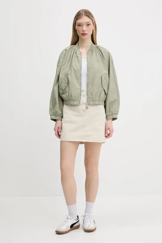 Hugo Blue kurtka bomber bawełniana 50536970 zielony SS25