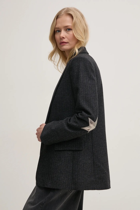 Vlněné sako ZADIG&VOLTAIRE látka šedá WWBL01877.23