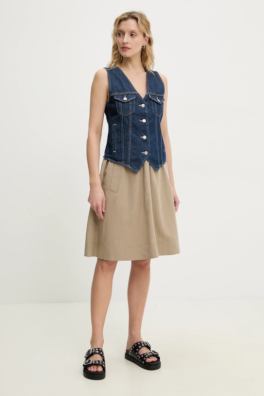 Levi's vestă din denim LOOSE VEST H125 001T9 bleumarin SS25