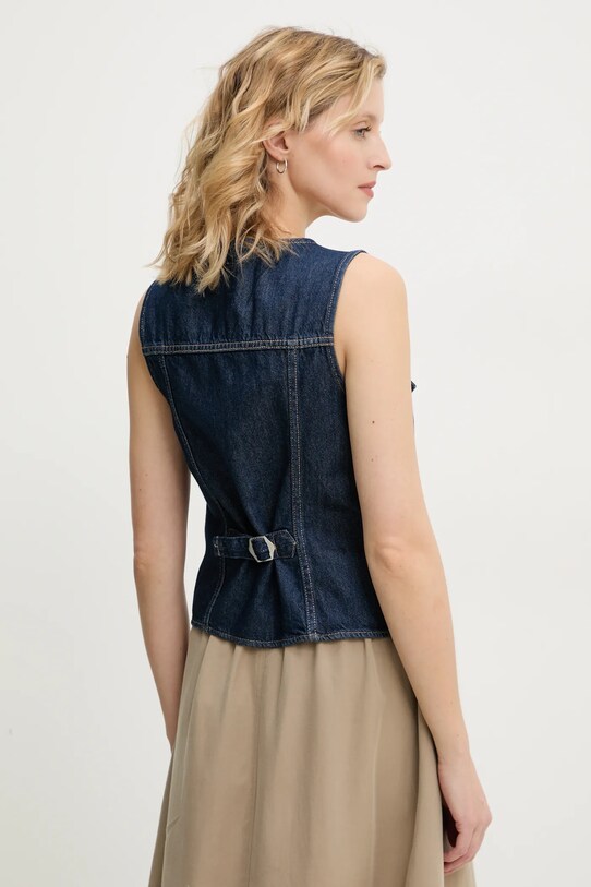Oblečenie Rifľová vesta Levi's LOOSE VEST H125 001T9 tmavomodrá