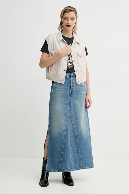 Levi's bezrękawnik SHRUNKEN 90S VEST 001W2 beżowy SS25