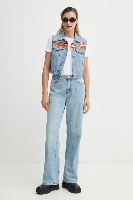 Levi's smanicato EMBROIDERED XS VEST 002A7 blu SS25